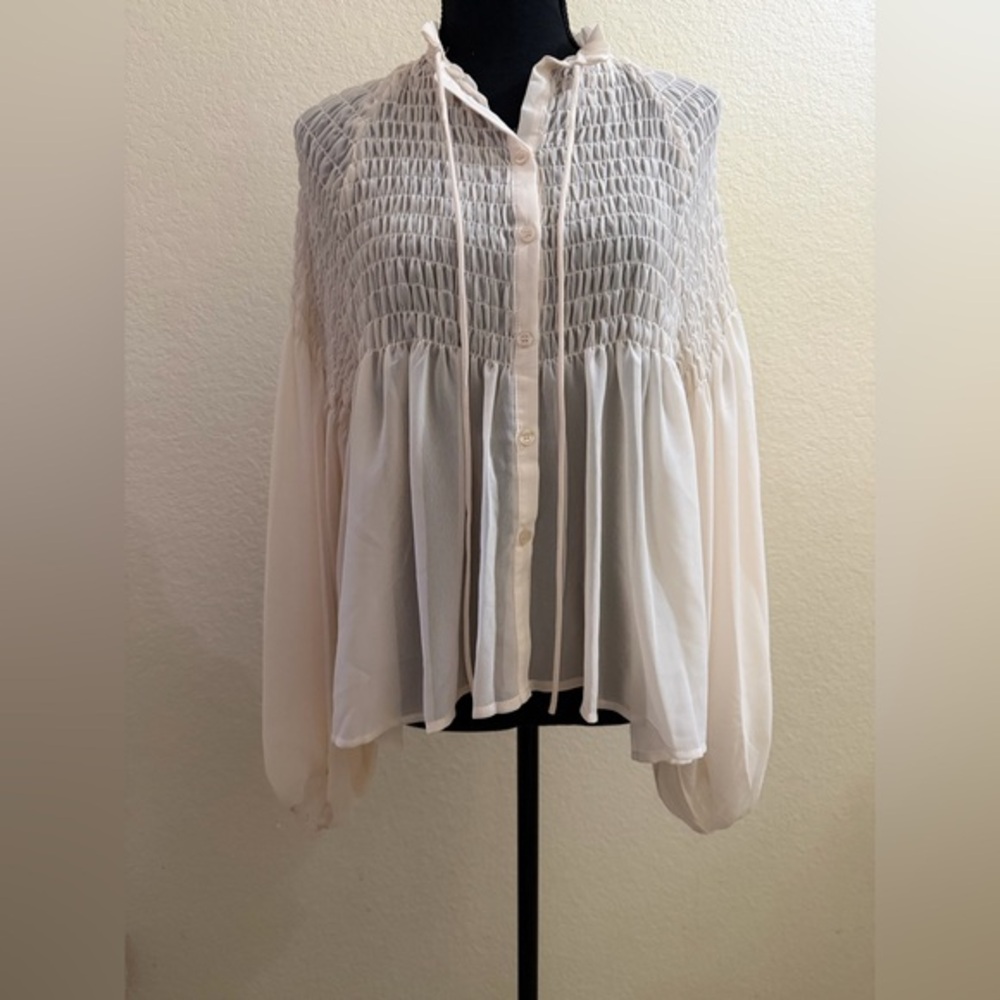 HYFVE Cream Button-Up Blouse